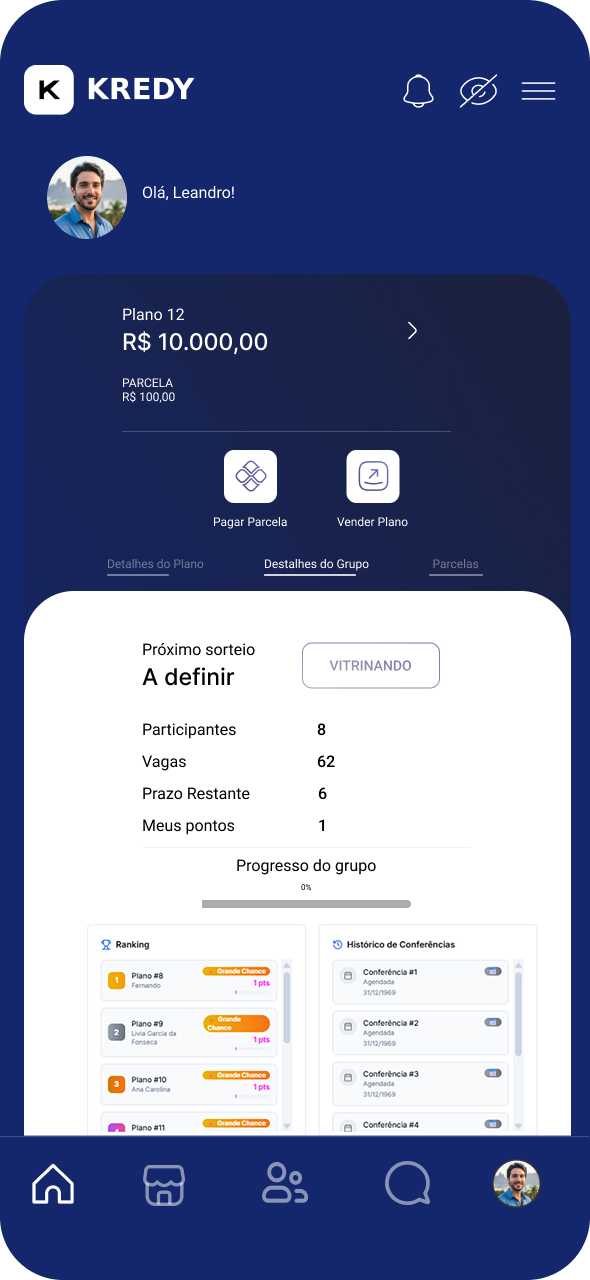 Print com detalhes das cotas